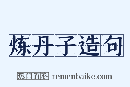 炼丹子造句是什么意思的图片